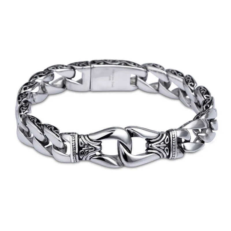 Men's Vintage-inspired Stainless Steel Bracelet - Wholesale Titanium Steel Fashion Accessory