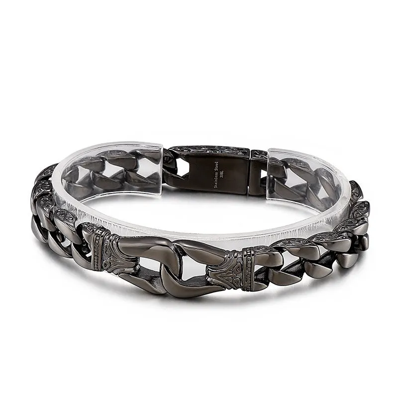 Men's Vintage-inspired Stainless Steel Bracelet - Wholesale Titanium Steel Fashion Accessory