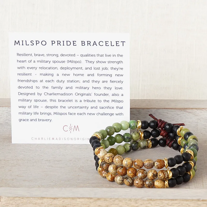 Milspo Pride Mini Bracelet - Army | Military Spouse Bracelet