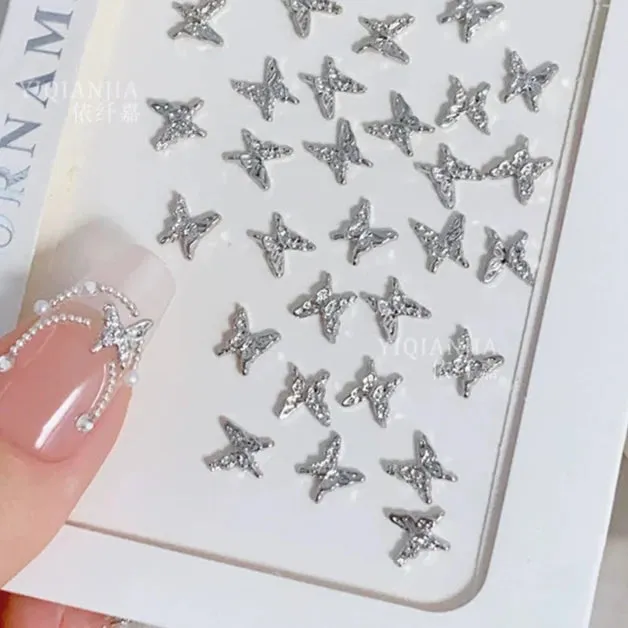 Mini Butterfly Zircon Nail Art Drill - Super Flash Pearl and Alloy Accessories