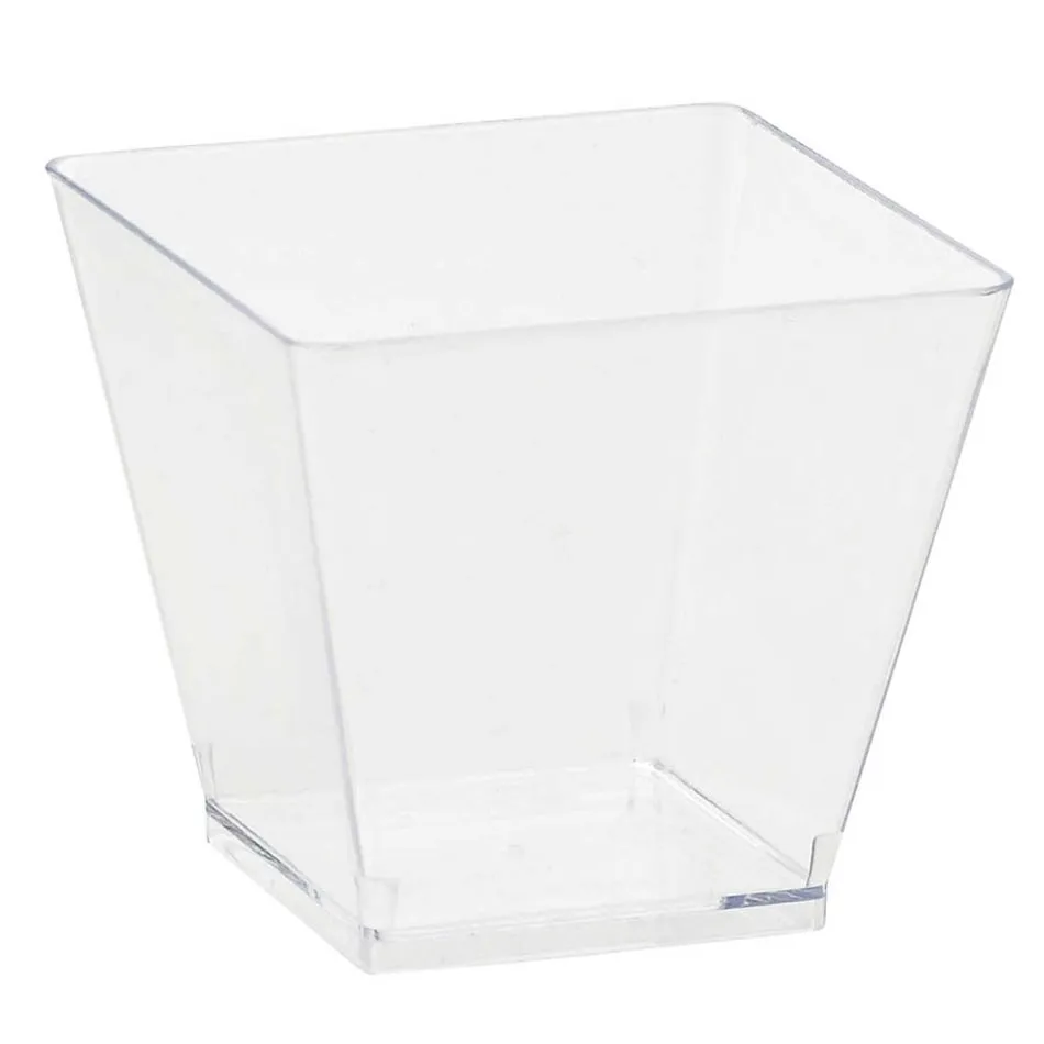 Mini Catering Cocktail Cubes Clear Plastic 59ml 40pk