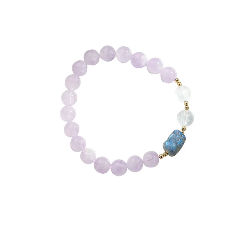 Moonlight Amethyst Crystal Bracelet - Sterling Silver Fortunes Favor