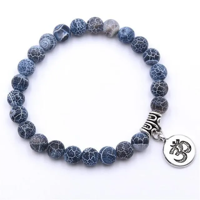 Natural Stone Chakra Mala Bracelet Malas Beads Lucky Bracelet