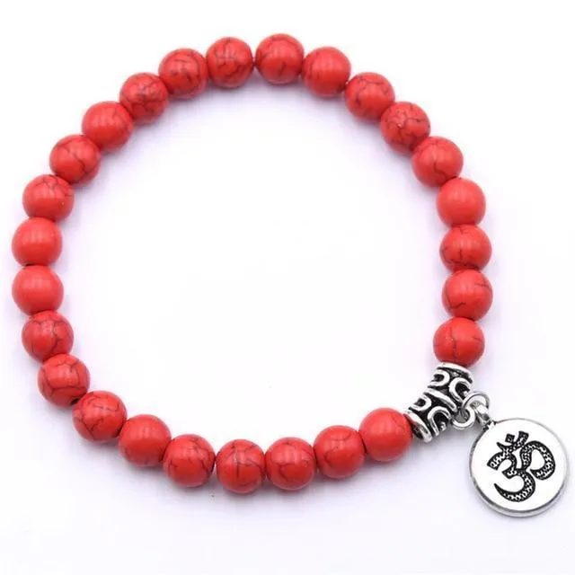 Natural Stone Chakra Mala Bracelet Malas Beads Lucky Bracelet