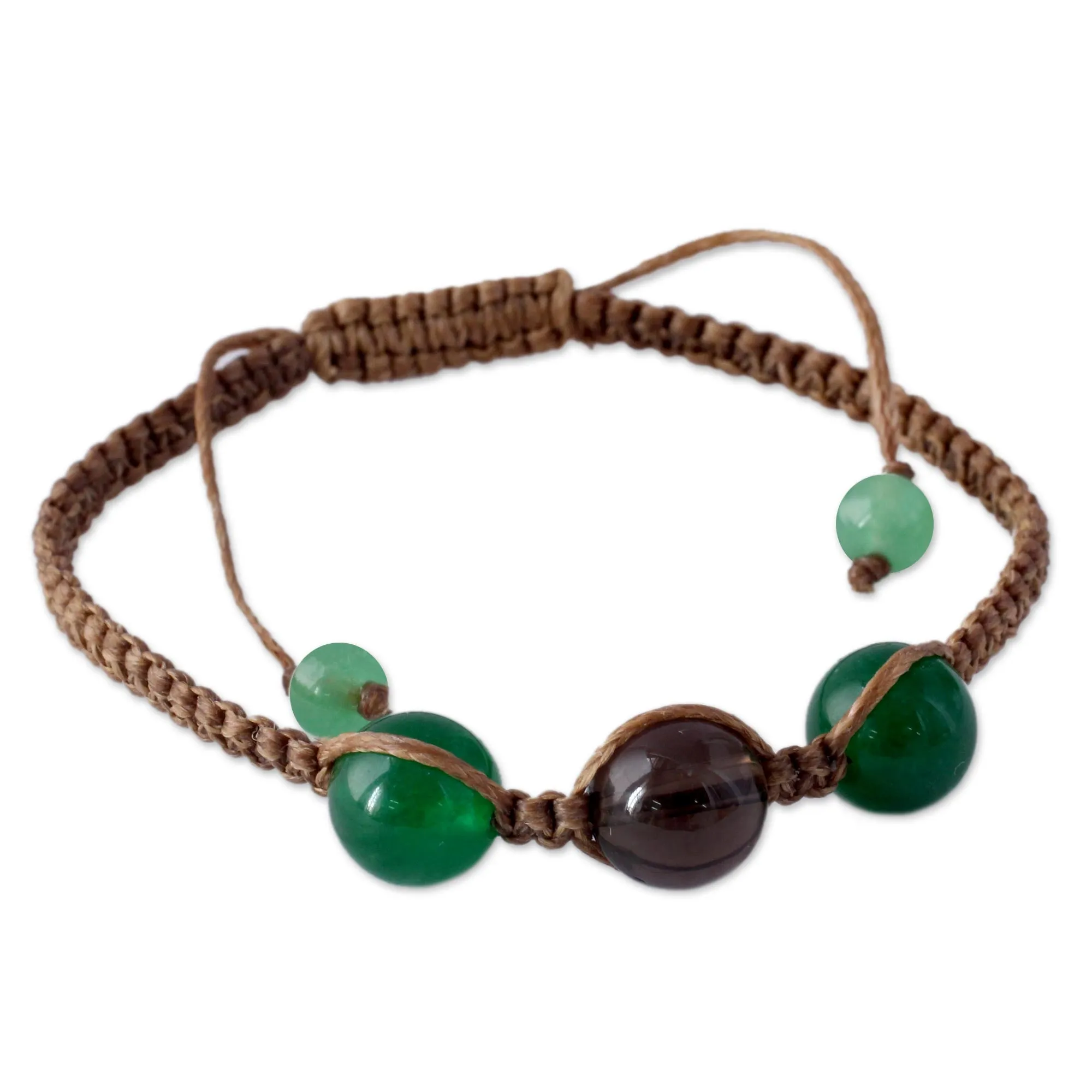 Nature's Tranquility Smoky Quartz Shambhala-style Bracelet