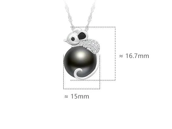 Necklace Pendant Blank Setting Mouse Charm 15x17mm Sterling Silver Fine 925 For One Bead No Prong DIY Jewelry Finding Wholesale 1pc