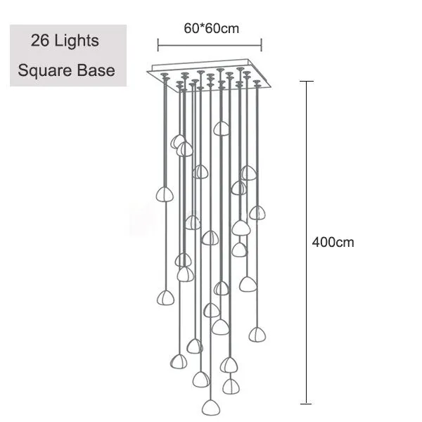 Nordic LED Pendant Lights Modern Hanglamp High Rotation Stair Lamps Crystal Balls Decoration Lighting Lustre Pendente Chandelier