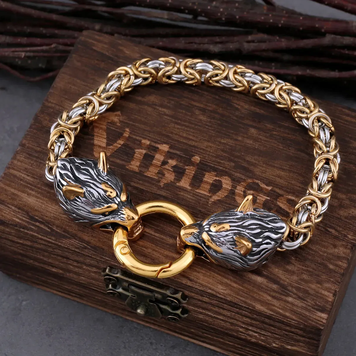 Nordic Viking Wolf Bracelet