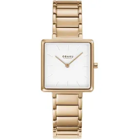 Obaku Firkant Fuchsia White 28mm Watch - V259LXVISV