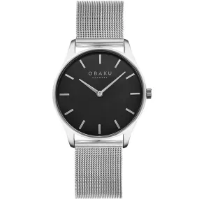 Obaku Tang Lille Onyx Black 35mm Watch - V260LXCBMC