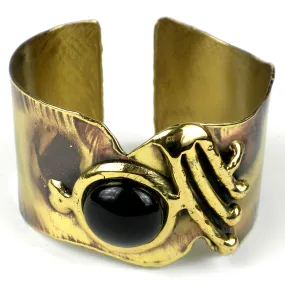 Onyx on Wing Brass Bangle Brass Images