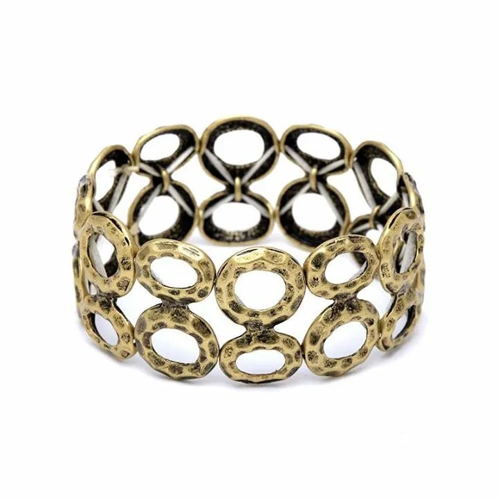 Open Circle Bracelet Antique Gold