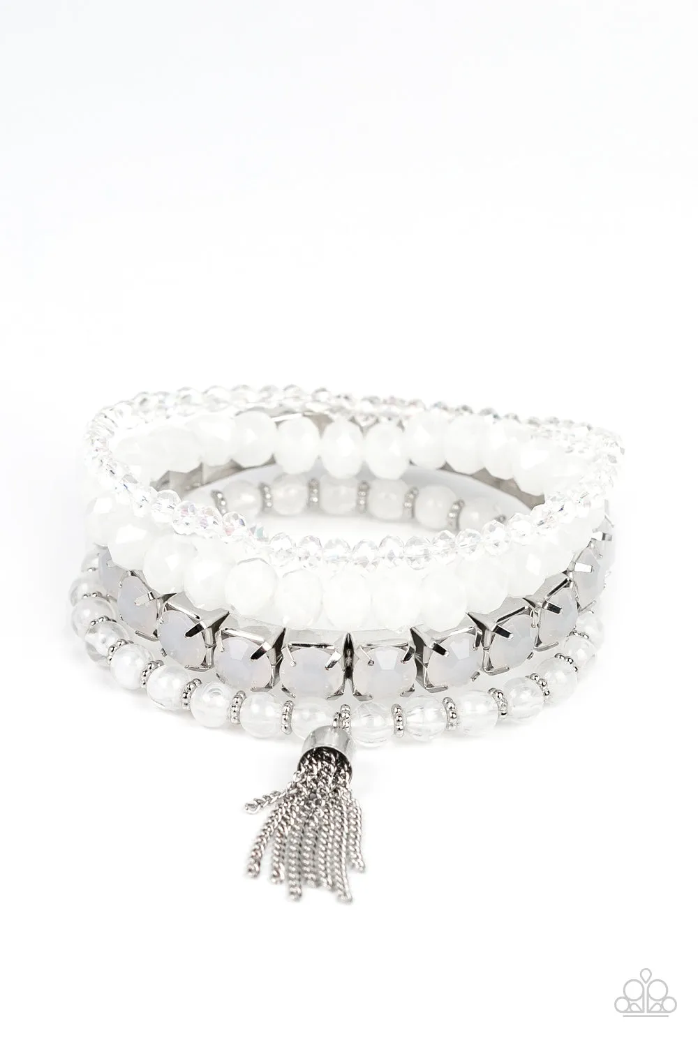 Paparazzi Day Trip Trinket - White Bracelet