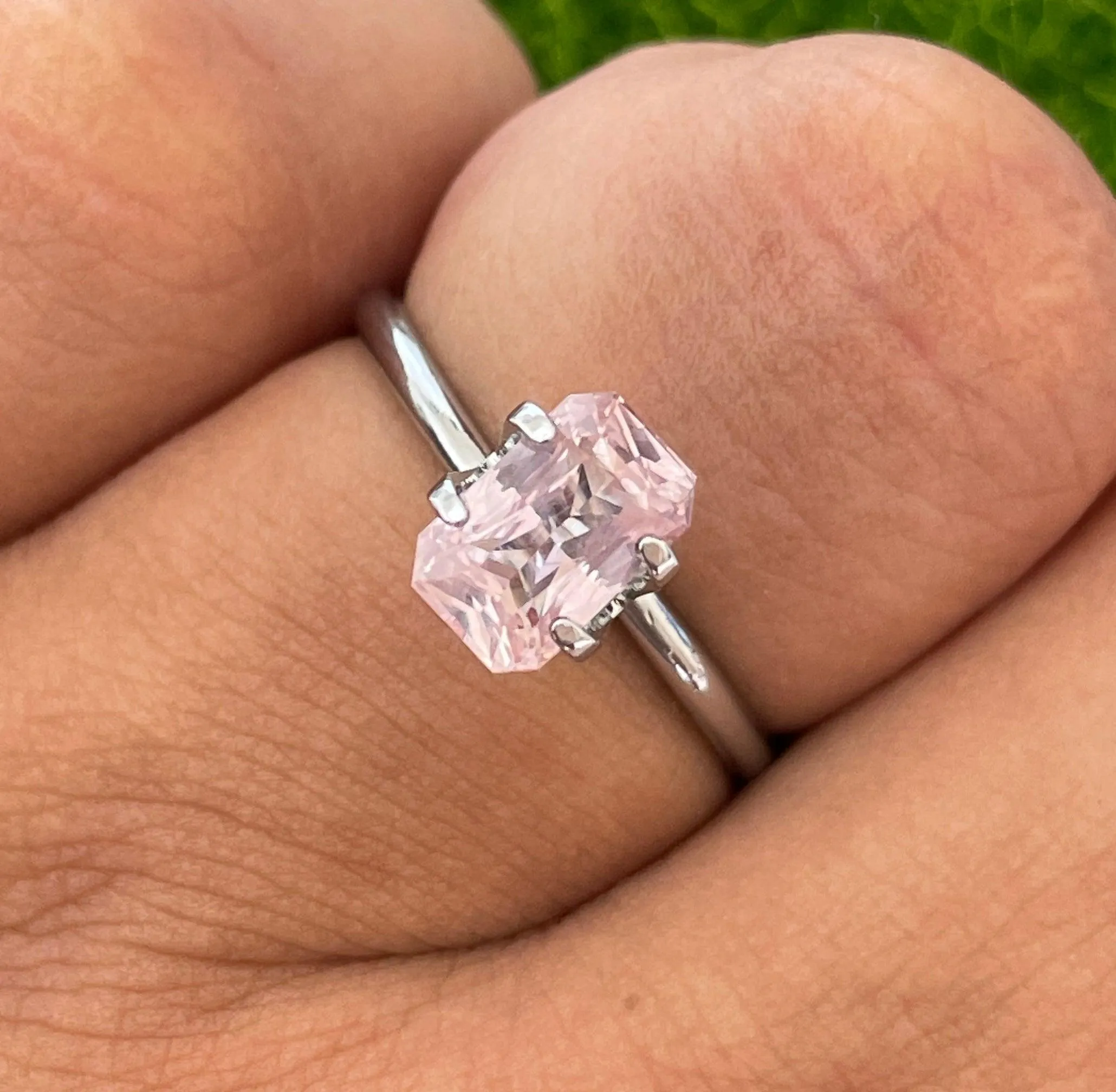 peach sapphire engagement ring 2.02 Carats a precious gem oval champagne sapphire engagement ring, sapphire anniversary ring white gold, wedding ring and anniversary ring fiance ring, october birthstone jewelry