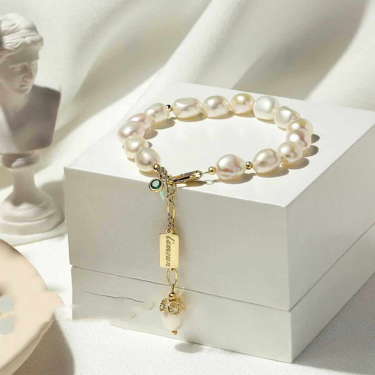 Pearl Zircon Bracelet