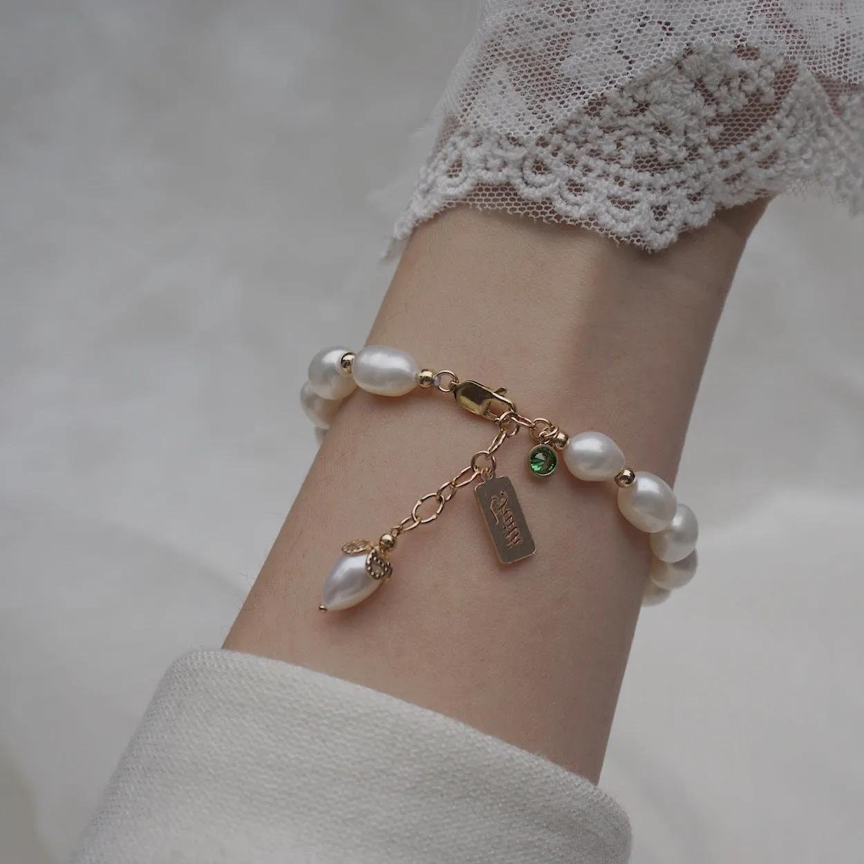 Pearl Zircon Bracelet