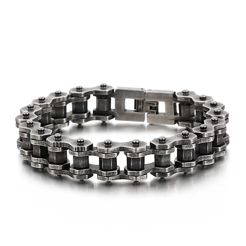 Personalized Retro Punk Titanium Steel Locomotive Men's Bracelet - Korean Bicycle Fashion Jewelry