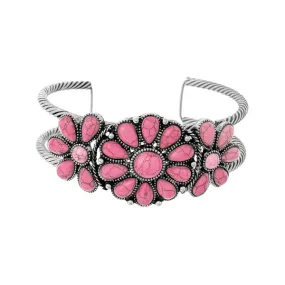 Pink Concho Flower Bracelet