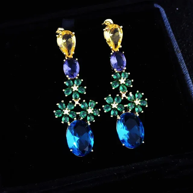 Pre Order:  Bohemian Colorful Zircon Earrings