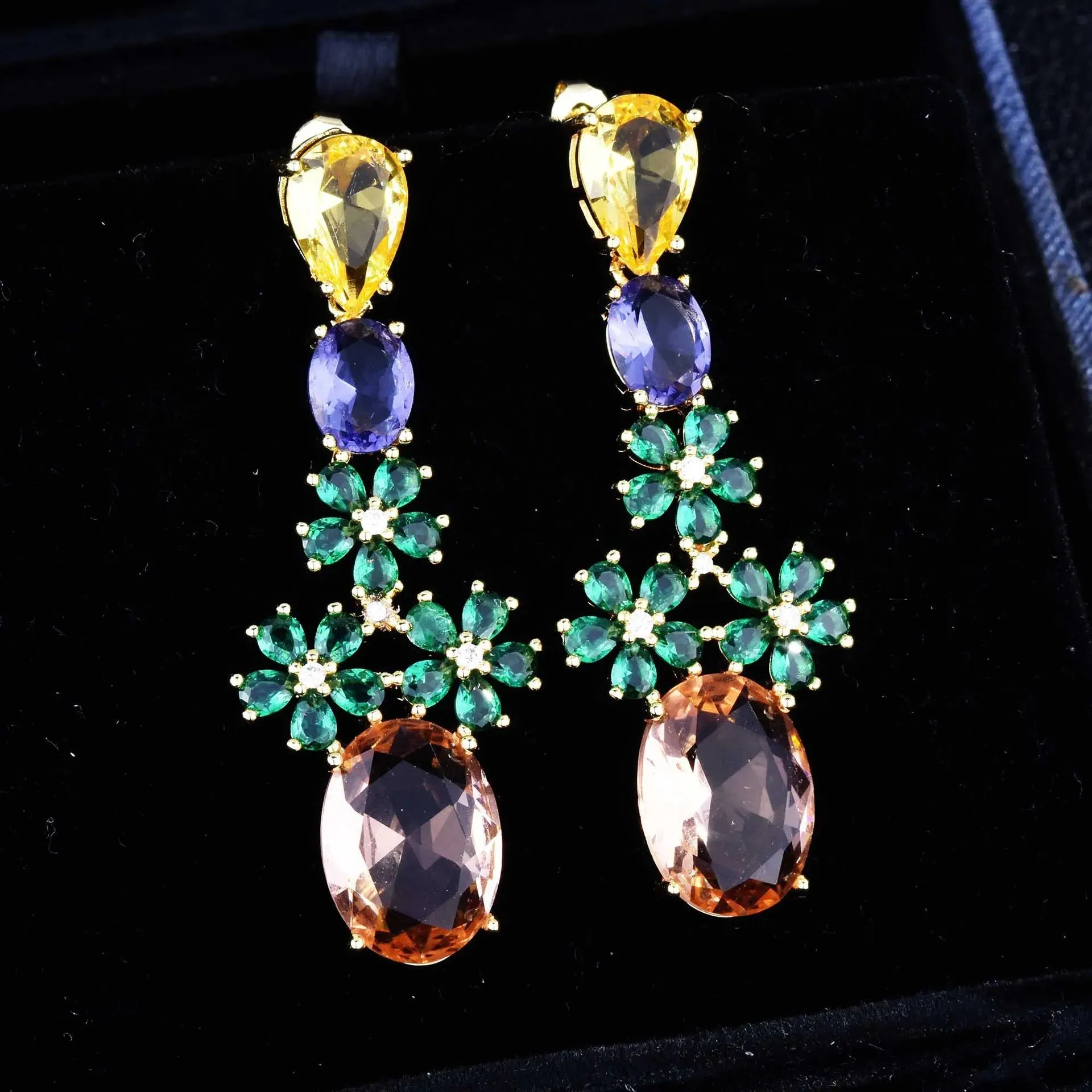 Pre Order:  Bohemian Colorful Zircon Earrings