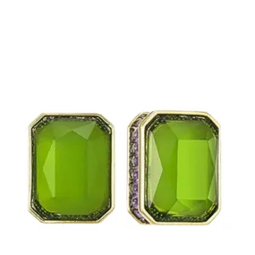 Pre Order:  Gemstone Inlaid Zircon Geometric Earrings