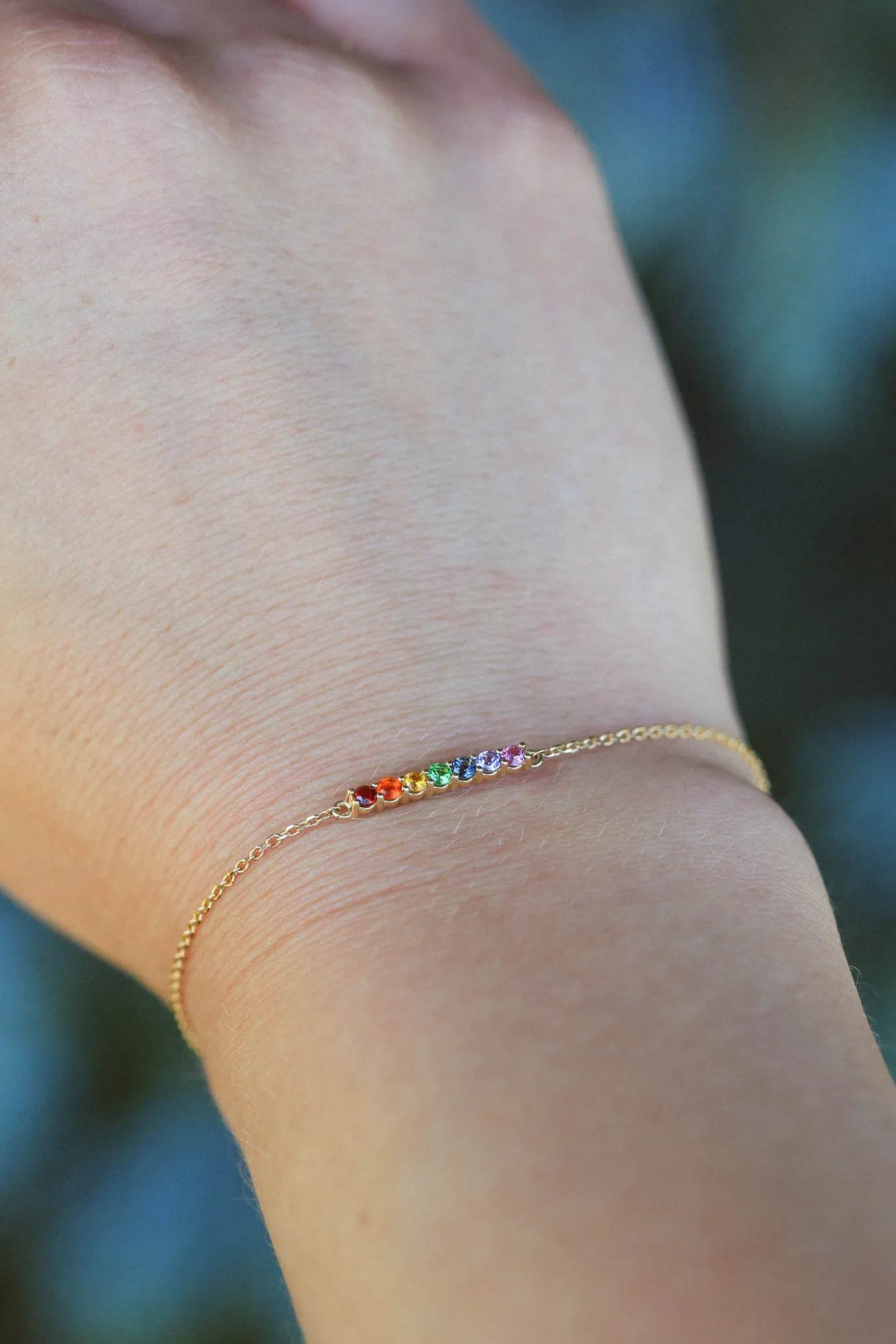 PRIDE MULTI-GEMSTONE BAR BRACELET