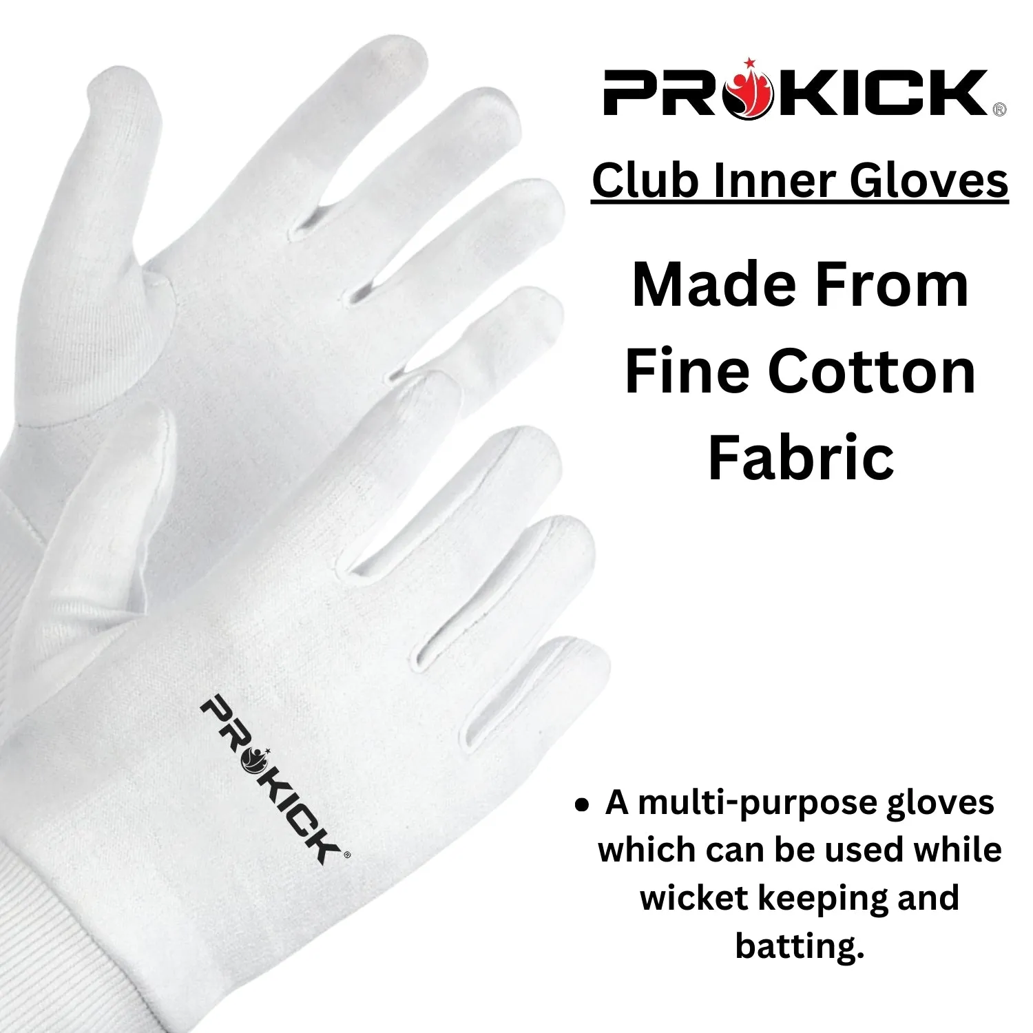 Prokick Club Cricket Inner Gloves