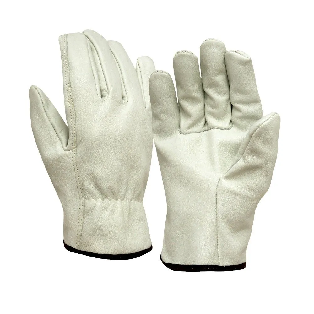 Pyramex Grain Cowhide Leather Driver Gloves Straight Thumb, GL2004 (12 Pair)