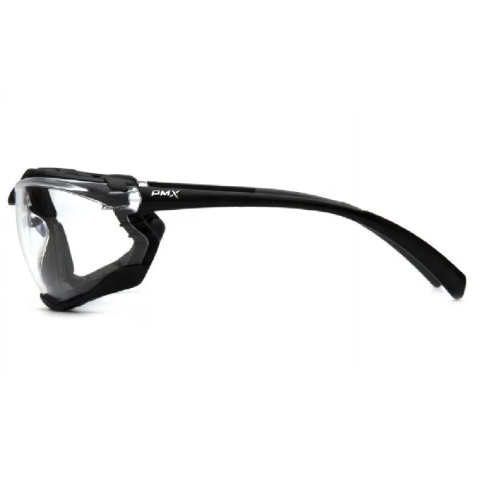 Pyramex SB9310STM Proximity Foam Padded Sealed Glasses, Black Frame, Clear H2MAX Anti-Fog Lens, 1 Each