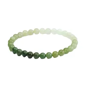 Qingshui Gradual Change Jade Bracelet in Sterling Silver