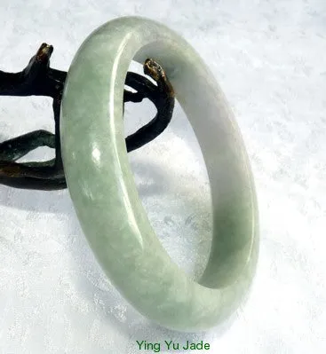 "Earthy" Genuine Jadeite Burmese Jade Bangle Bracelet 56.5mm (BB2828)