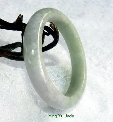 "Earthy" Genuine Jadeite Burmese Jade Bangle Bracelet 56.5mm (BB2828)