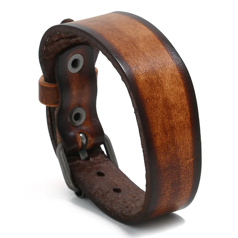 Retro Cattle Leather Bracelet Simple Men's Leather Ornament