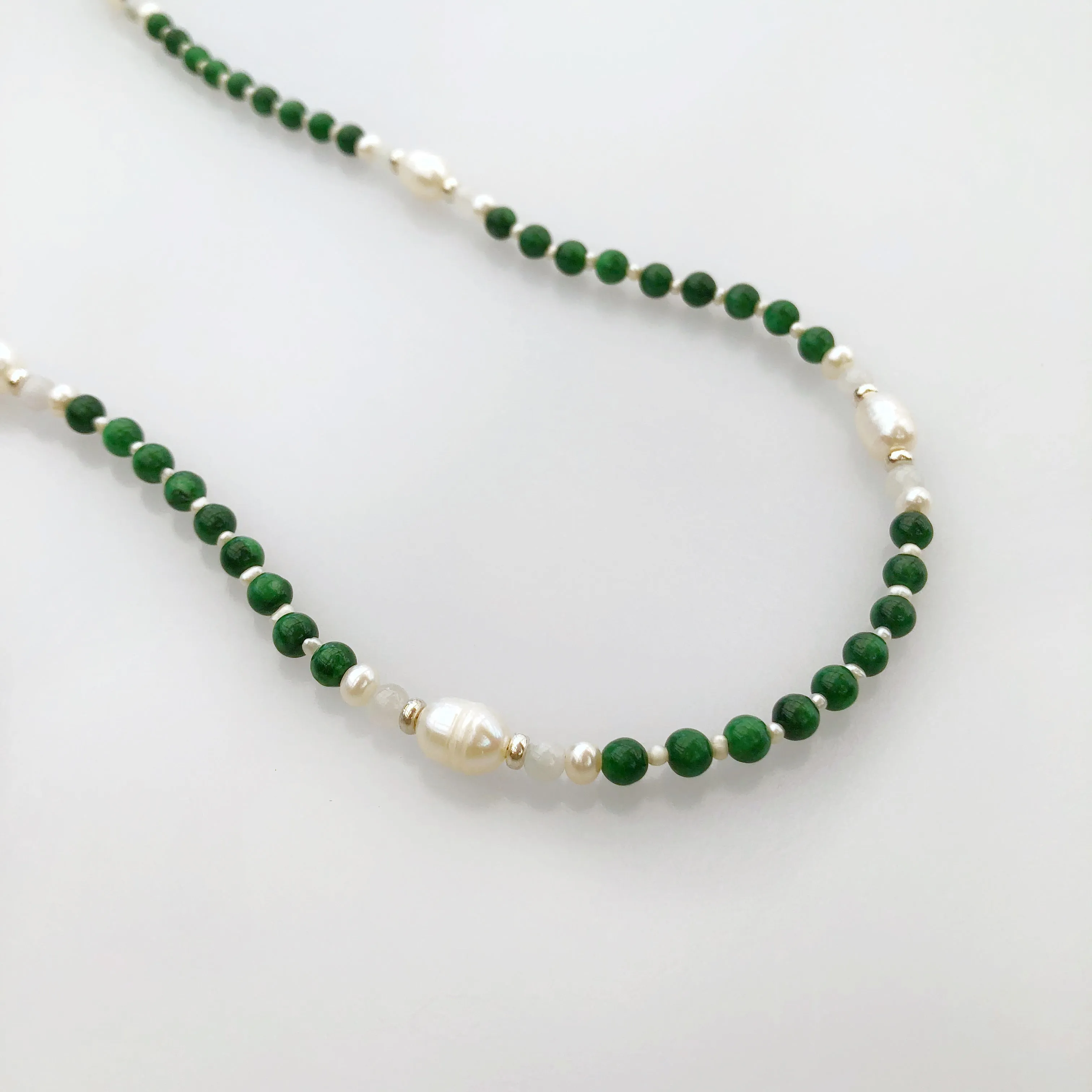 Return to Origin Green Jade Lariat Necklace