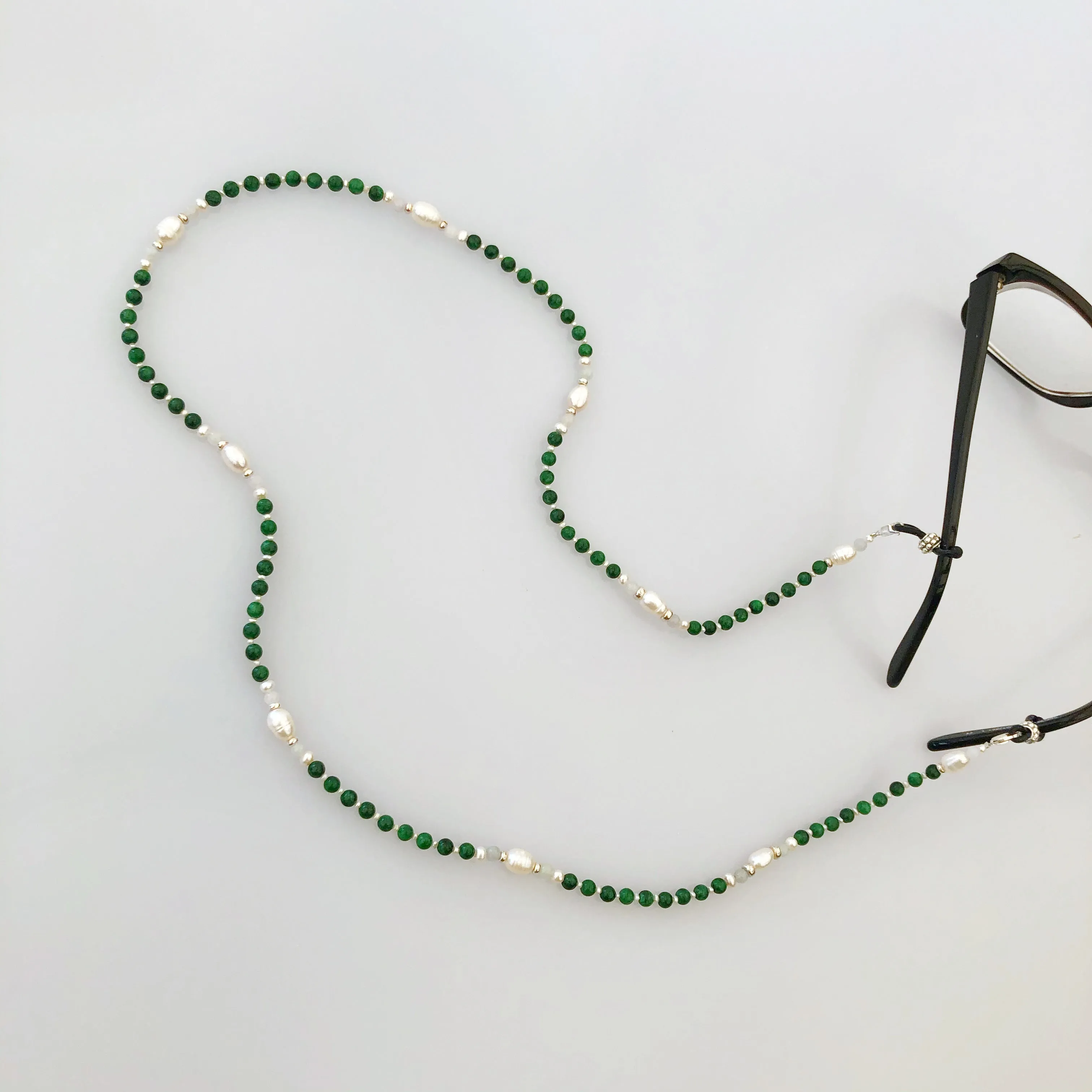 Return to Origin Green Jade Lariat Necklace