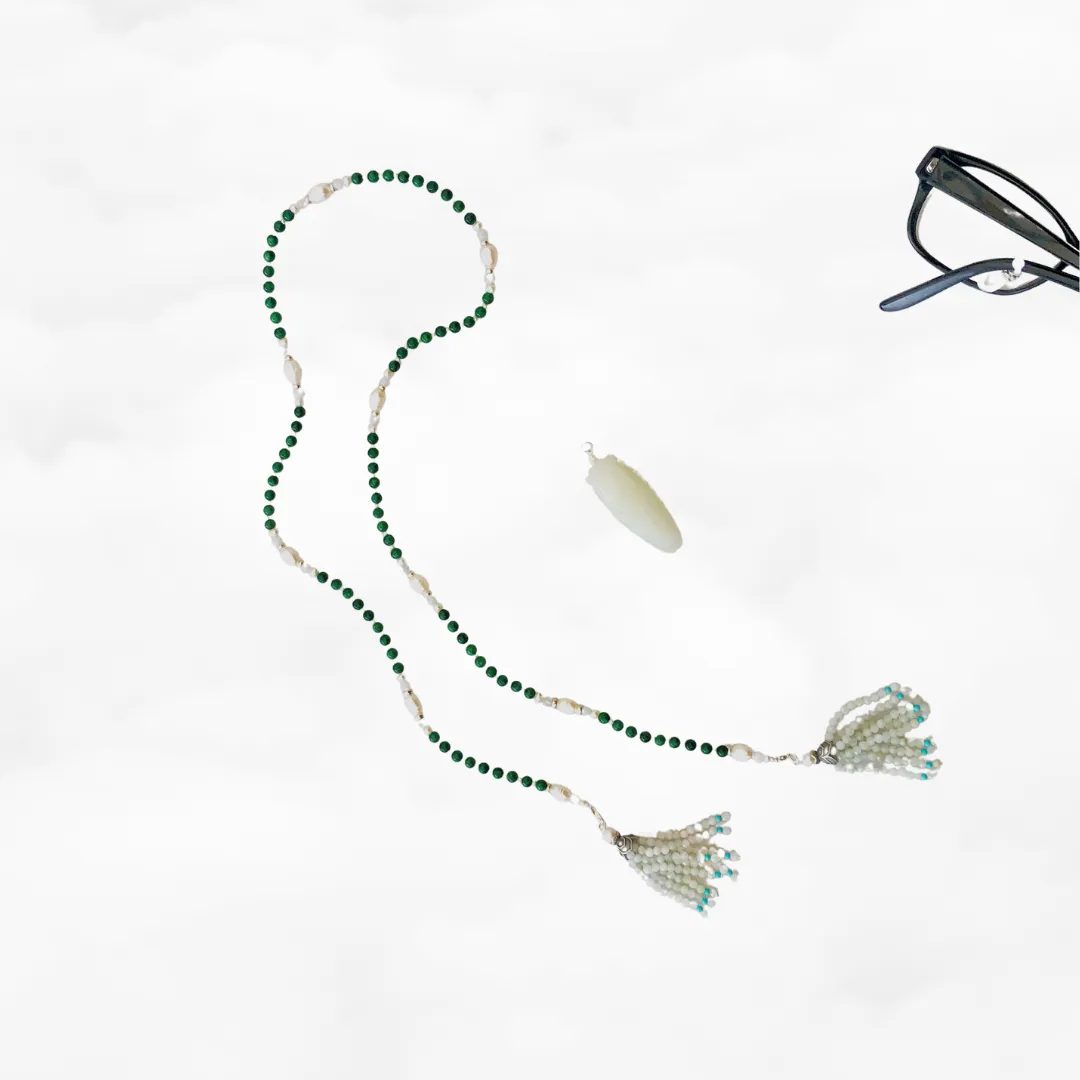 Return to Origin Green Jade Lariat Necklace