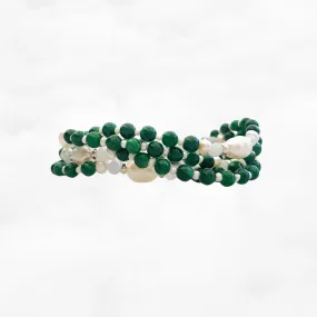 Return to Origin Green Jade Lariat Necklace