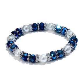 Rinestone Faux Pearl Bracelet