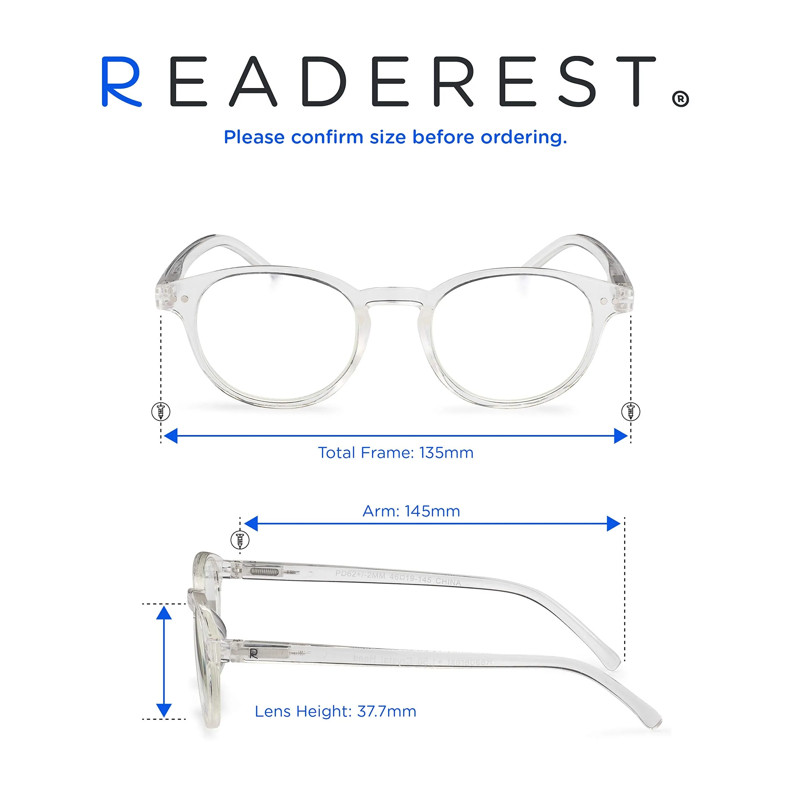 Round-Blue-Light-Blocking-Reading-Glasses-Clear-0-75-Magnification-Computer-Glasses