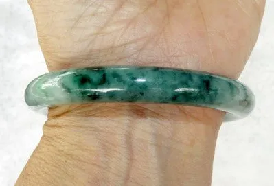 Sale-Estate Vintage Classic Round Burmese Jadeite Grade A  Bangle Bracelet 56mm (TI-1293)