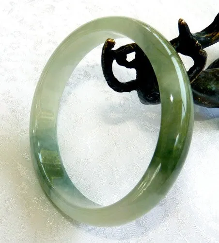 Sale-"Glowing" Heavenly Burmese Jadeite Bangle Bracelet 56 mm (BB2996)