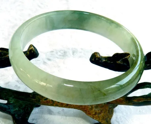 Sale-"Glowing" Heavenly Burmese Jadeite Bangle Bracelet 56 mm (BB2996)