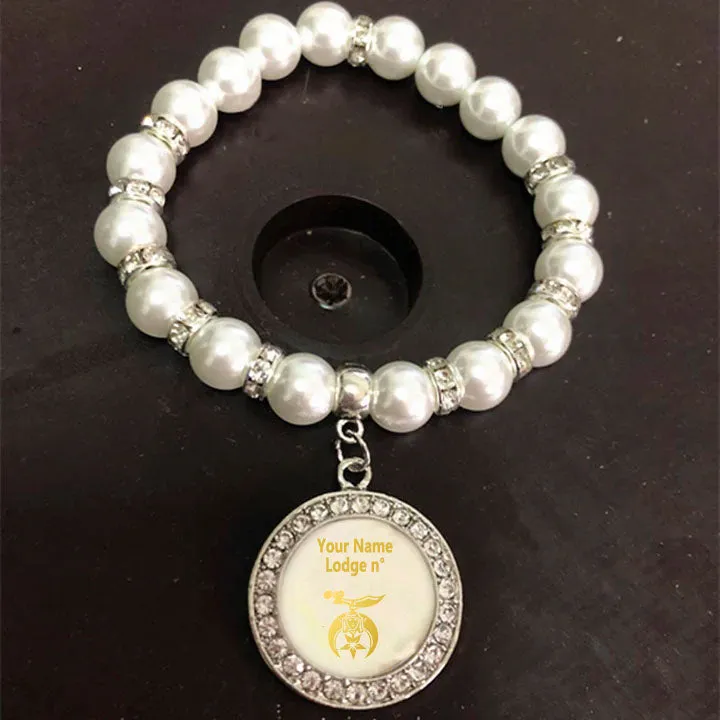 Shriners Bracelet - Gold and White