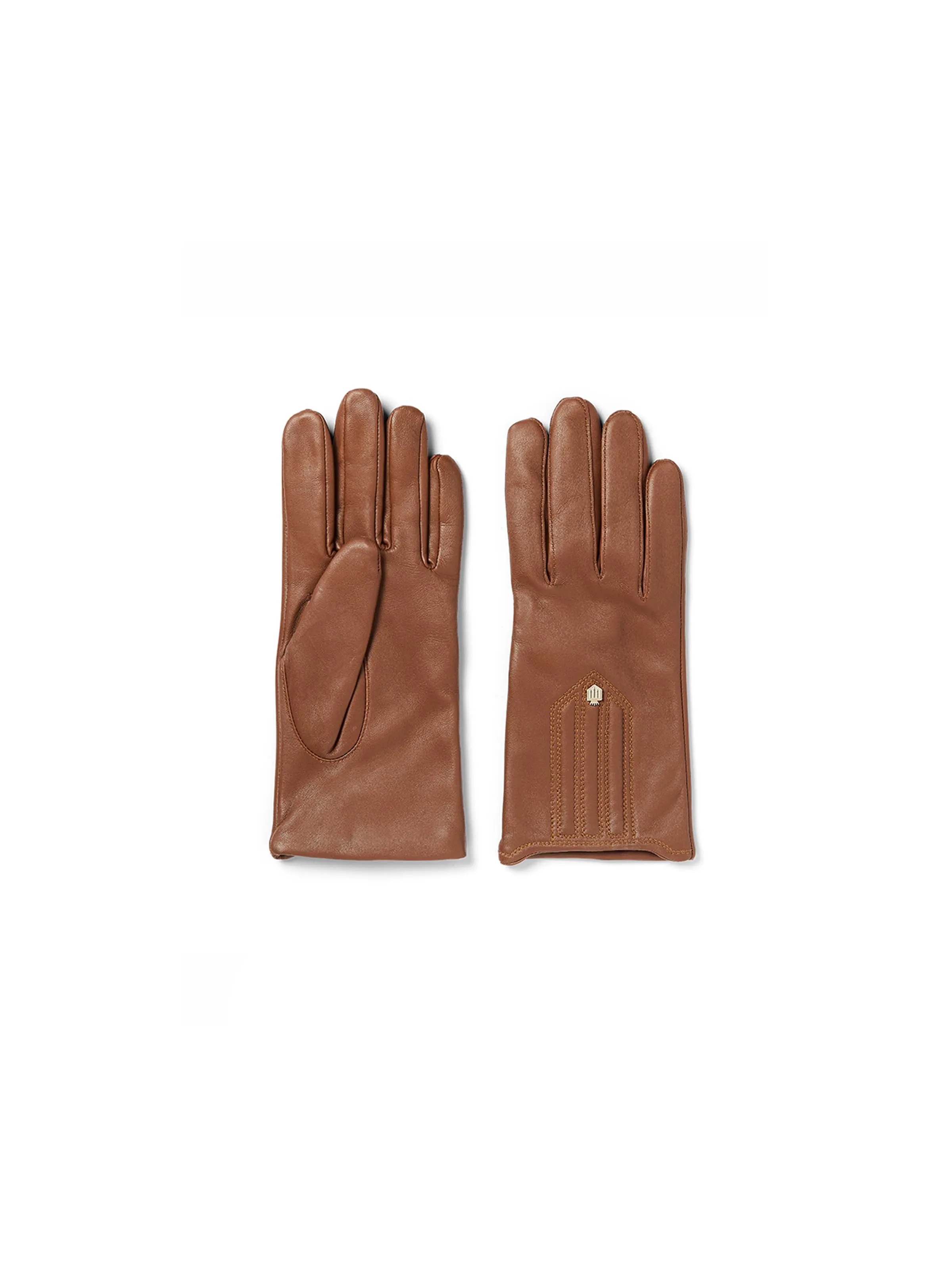 Signature Cashmere & Wool Gloves - Tan