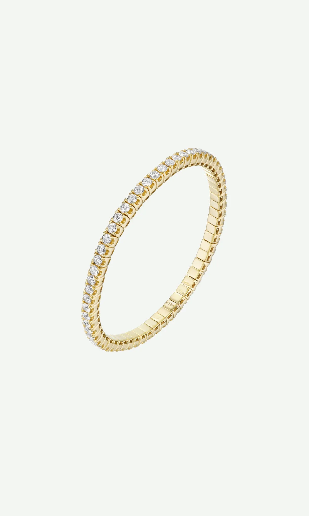 Signature Diamond Stretch Tennis Bracelet in 18K Yellow Gold