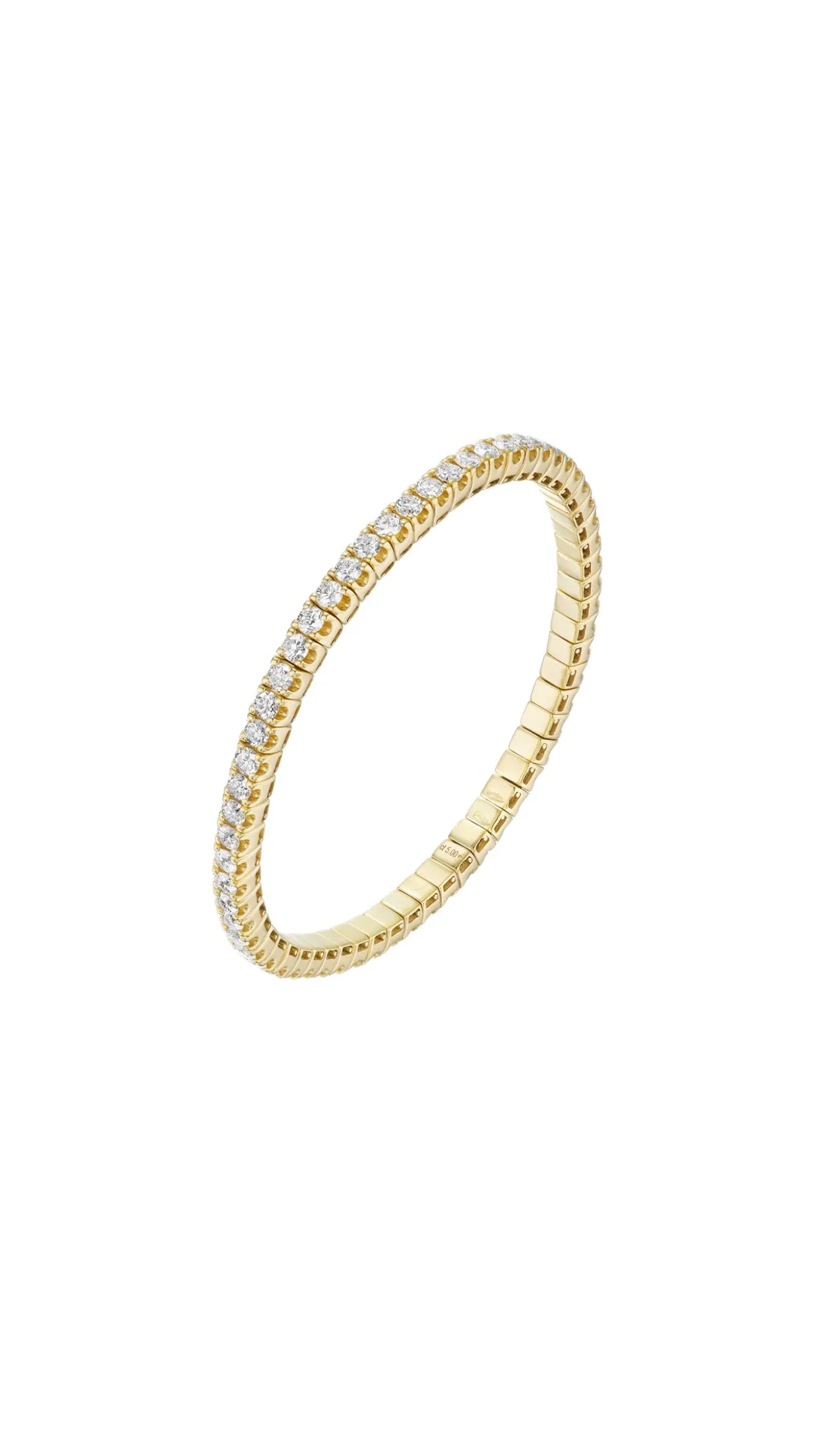 Signature Diamond Stretch Tennis Bracelet in 18K Yellow Gold