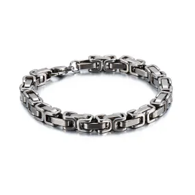 Silver Titanium Steel Regal Bracelet (Circumference 20cm) 銀色鈦鋼帝王手鍊 (鍊長 20cm) KJBR16116