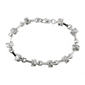 SK2291 Ladies Piston Bracelet Stainless Steel 9"