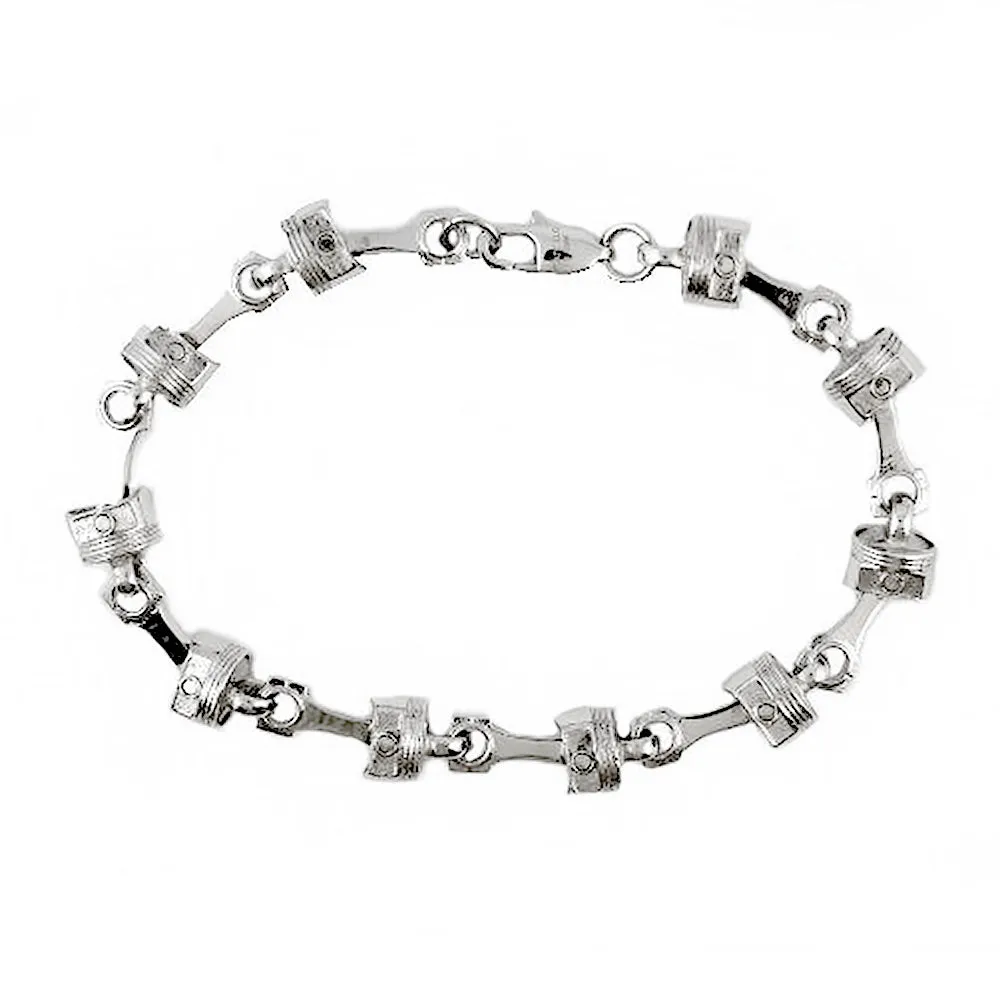 SK2291 Ladies Piston Bracelet Stainless Steel 9"