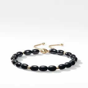 Spiritual Bead Bracelet with Black Onyx and 18K Gold